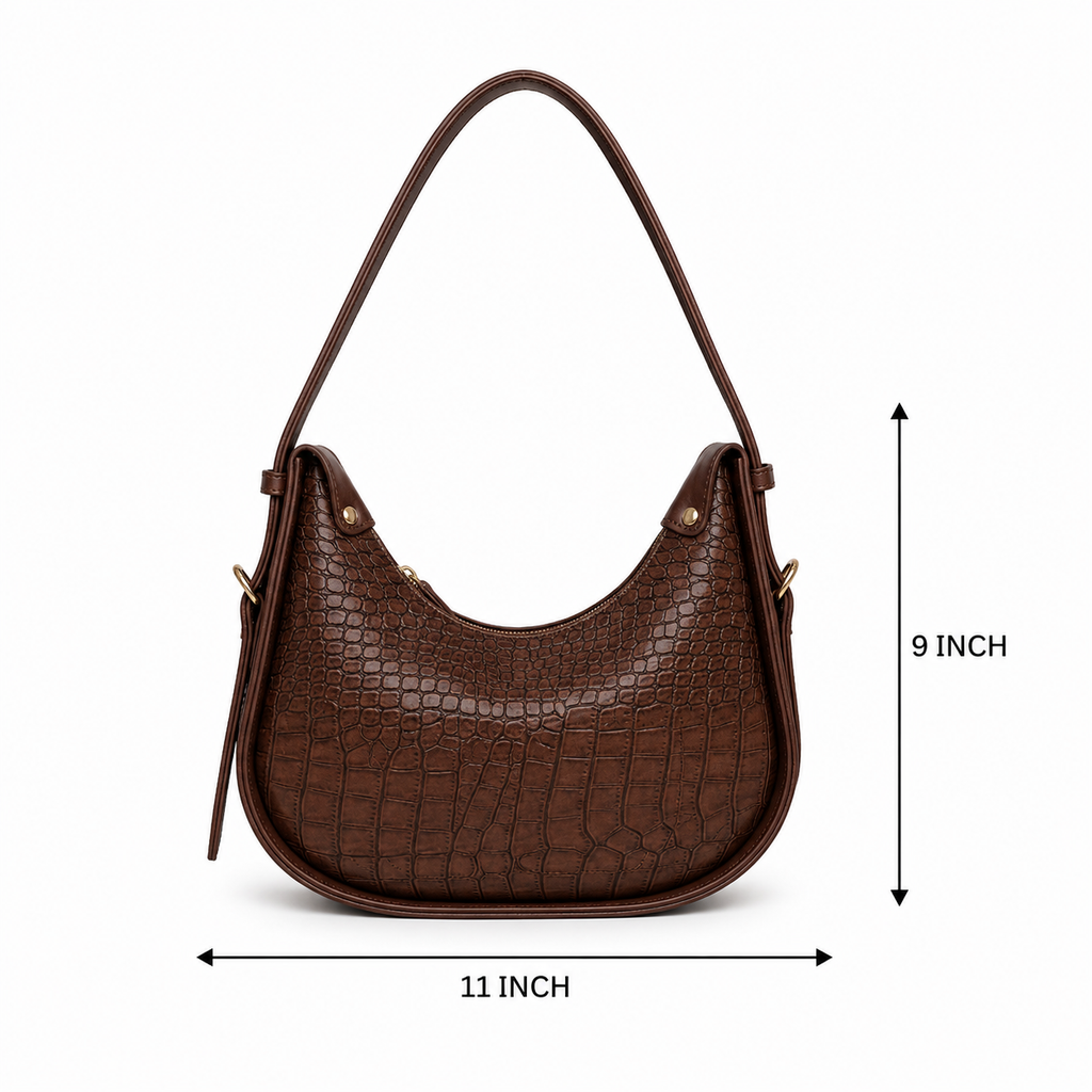 Villora Croc Shoulder Bag